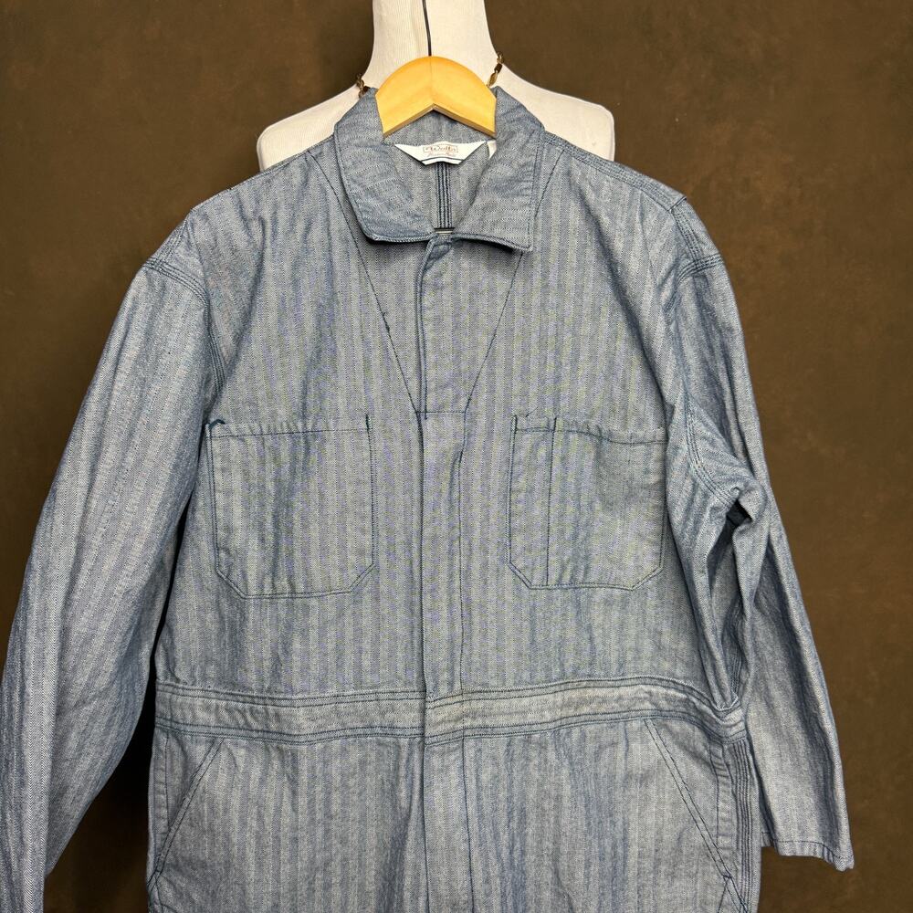 Vintage Walls MasterMade Herringbone Coveralls XL Workwear YKK Zip USA